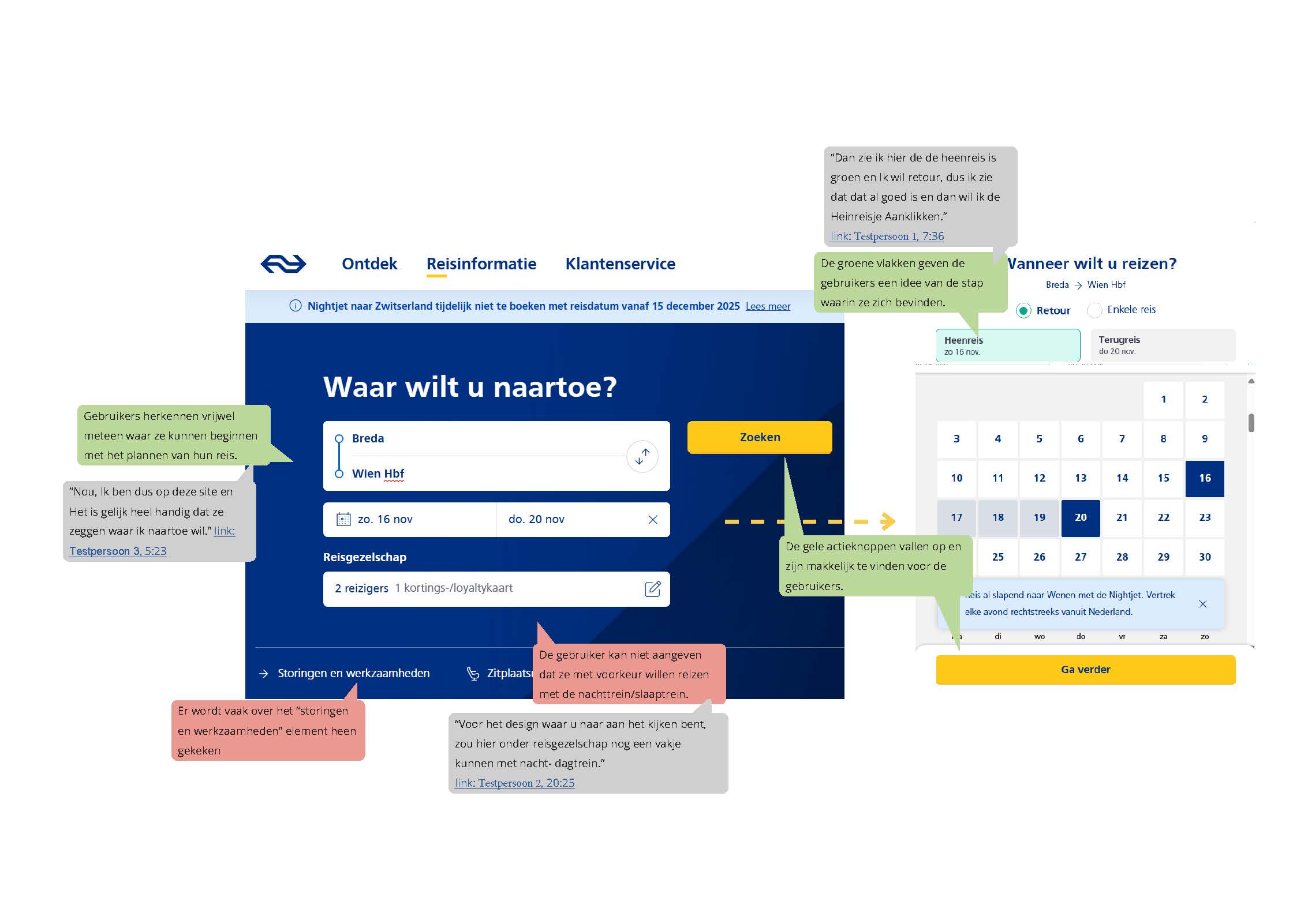Analyse 1 — startpunt reisplanner en nachttrein-voorkeur