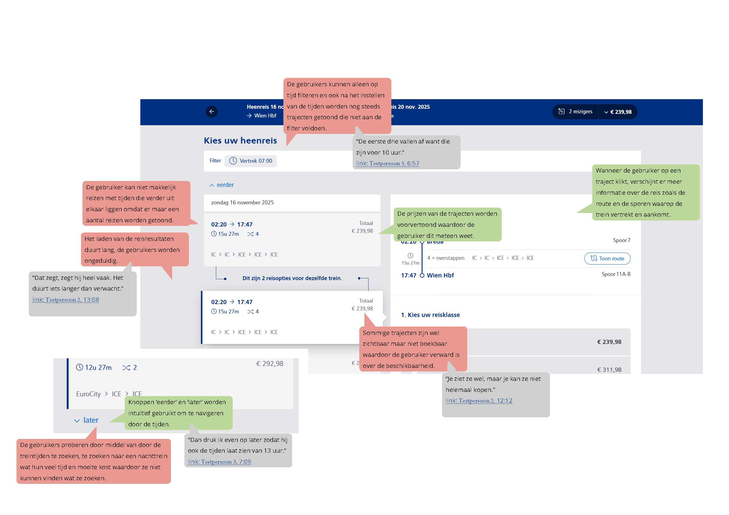 Analyse 2 — reisresultaten, filters en nachttrein