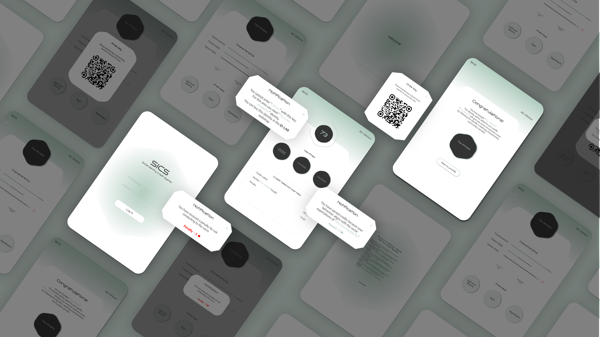 SICS — Social Identity Credit System key visual met app-interfaces