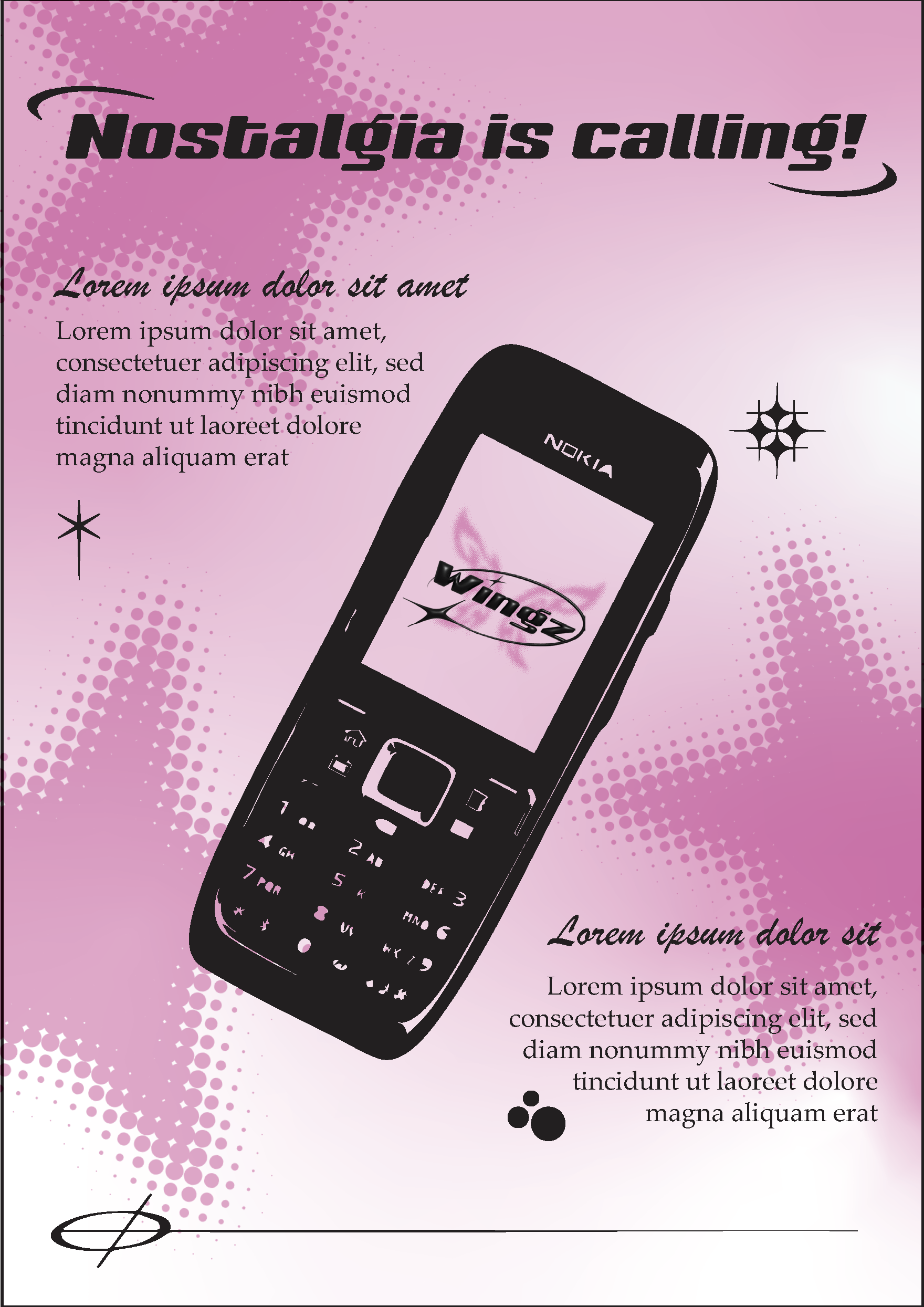 Drukklare versie flyer Wingz — voorzijde
