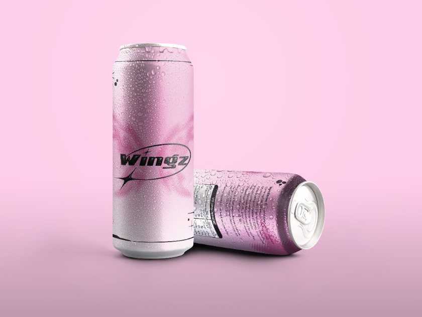 Wingz blikjesetiket mock-up