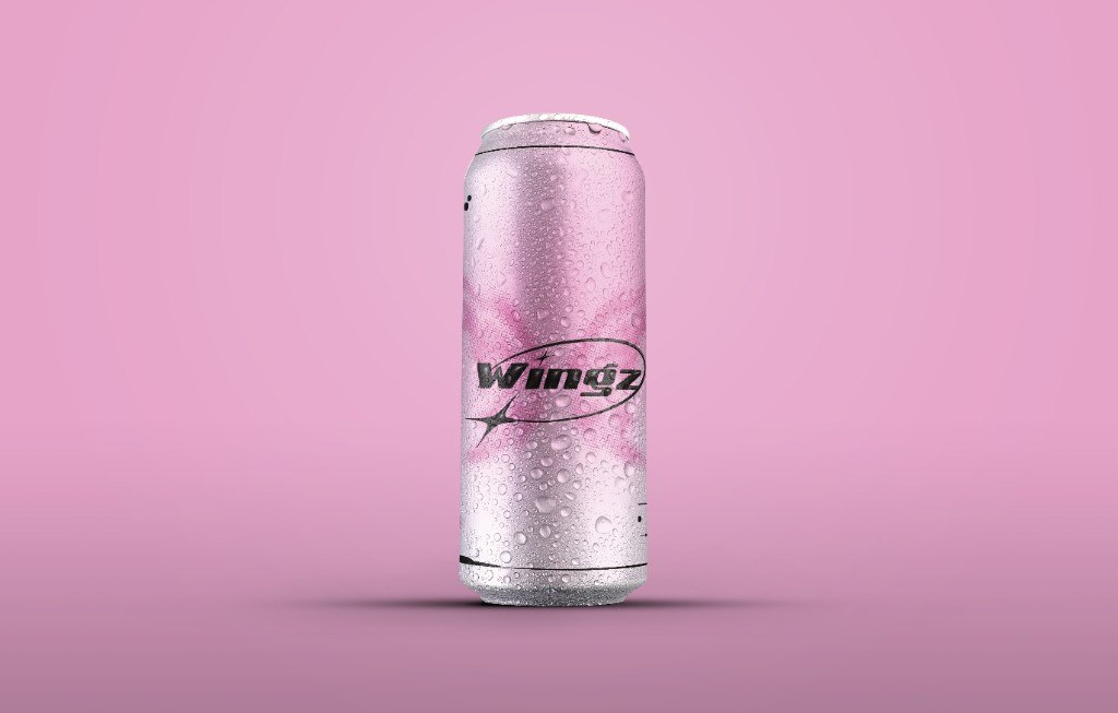 Mock-up blikjesetiket Wingz